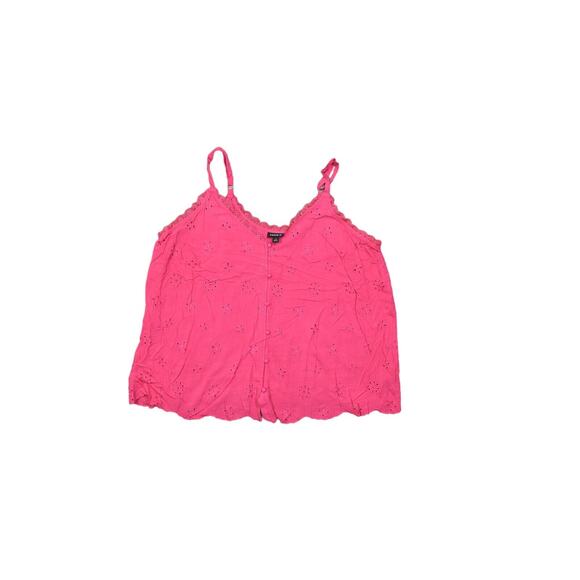 Torrid Pink Tank Top Size 1 Rayon Tank Laced - Picture 1 of 7